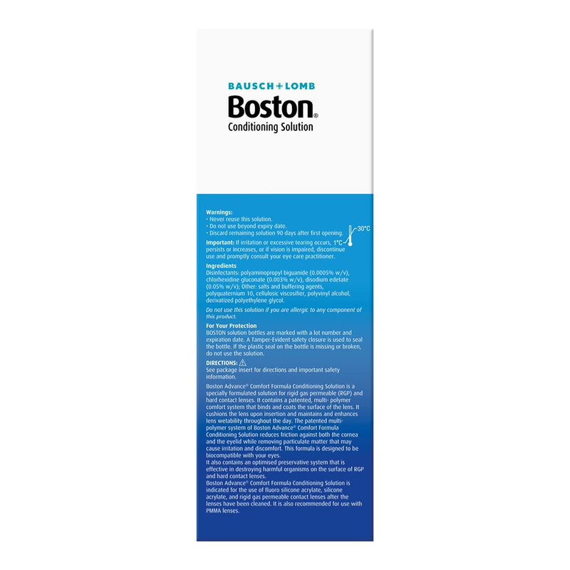 [Australia] - Boston Advance Conditioning Solution, 120ml - Condition your Lenses - Cushions and Rehydrates for Comfortable Wear - For Rigid Gas Permeable (RGP) and Hard Contact Lenses 