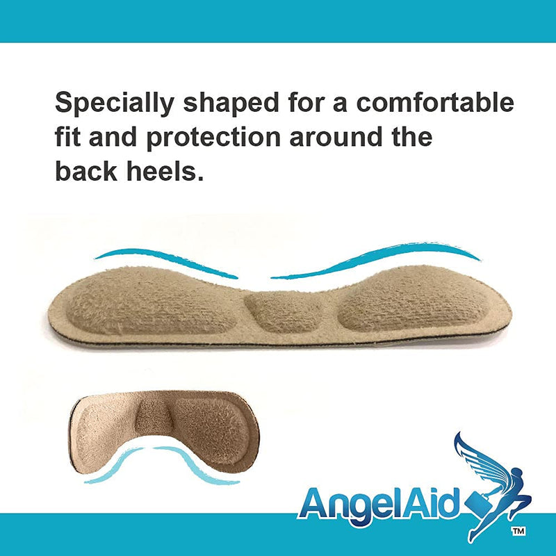 [Australia] - 4 Pairs Angelaid Comfy Foam Heel Liners, Self-Adhesive Cushion to Protect Heels 