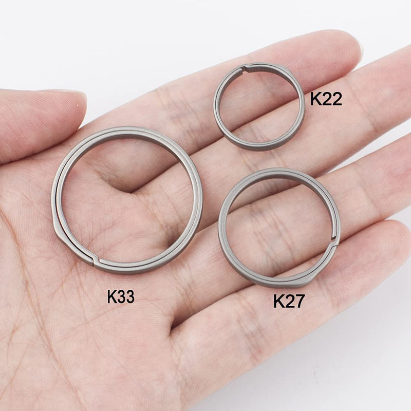 [Australia] - TISUR EDC Titanium Keyring, Side-Pushing Designed (4-Pack) Key Chain Key Rings Holder Split Rings, Group Your Keys 4K22 