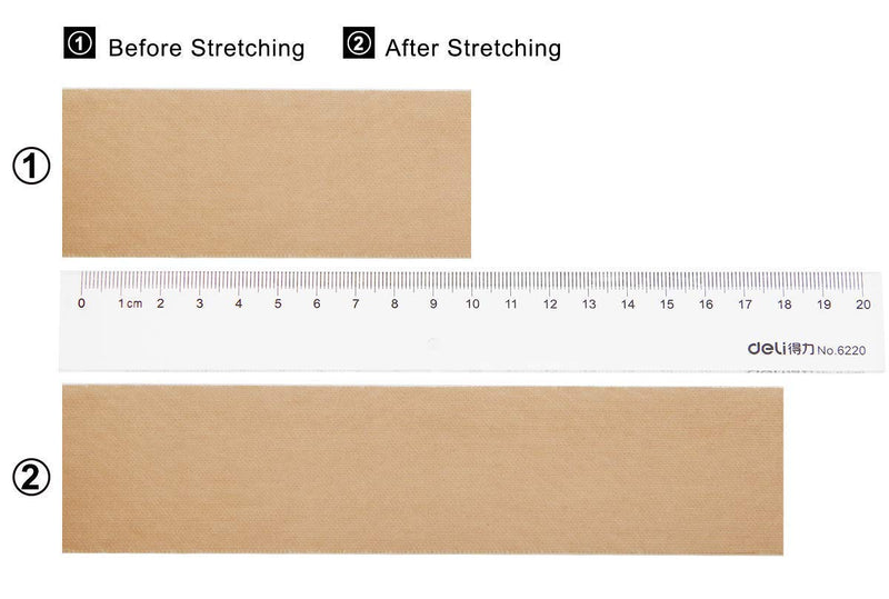 [Australia] - AUPCON Kinesiology Tape Elastic Kinesiology Therapeutic Athletic Tape Hypoallergenic Breathable Cotton Sports Muscle Tape Therapy Recovery Support for Knee Shoulder Ankle Elbow Shin Neck Splints 32m-beige-uncut 
