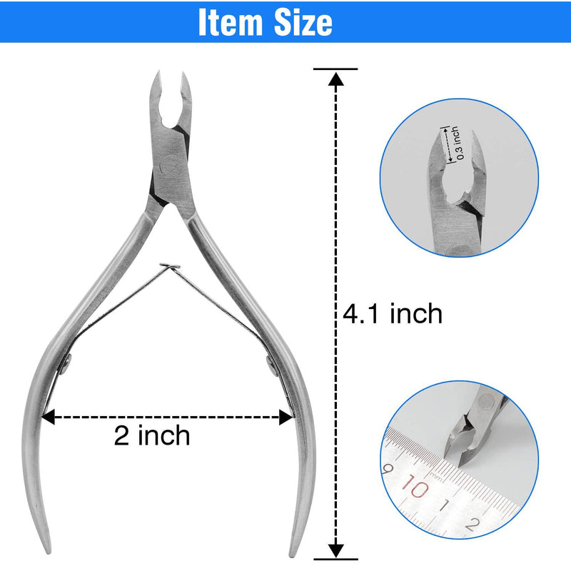 [Australia] - Cuticle Trimmer Cuticle Nippers,Professional Stainless Steel Cuticle Cutter Cuticle Remover,Pedicure Manicure Tools for Fingernails and Toenails Silver 