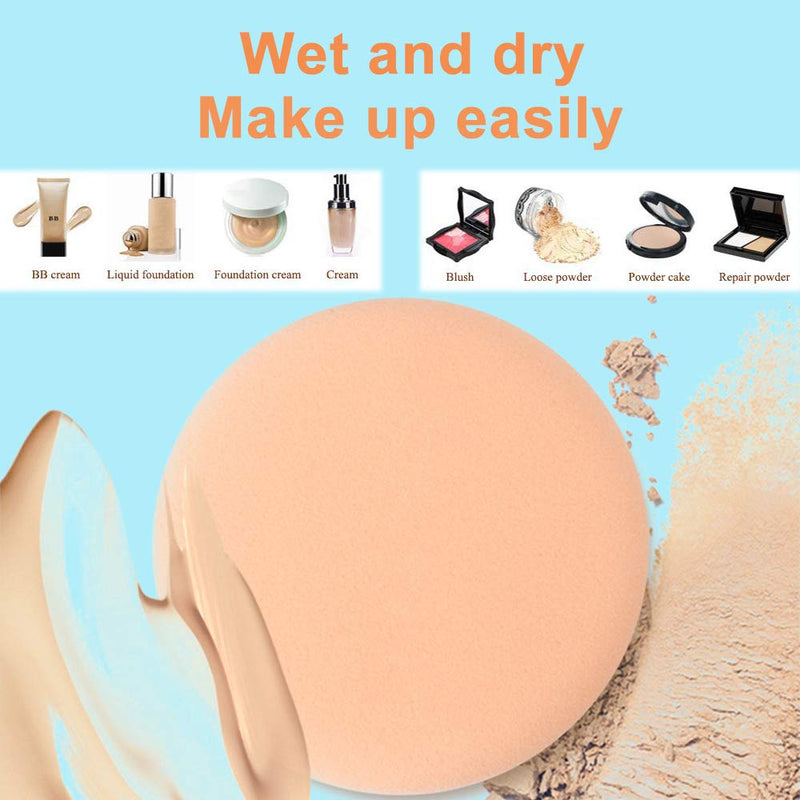 [Australia] - 42 PCS Cosmetic Powder Puff For Face Powder, Makeup Foundation Sponge Air Cushion Powder Puff, Round Latex-free Blending Sponge for Liquid Foundation, Cream, Powder, Concealer 42 Pcs 