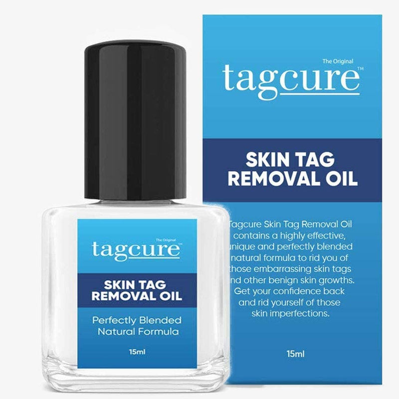 [Australia] - Tagcure Skin Tag Removal Kit For Easy Skin Tag Removal - Includes x10 Tag Bands x10 Cleaning Swabs & x10 Plasters & 15ml Oil (Suitable for Skintags 0.5cm or Less) 