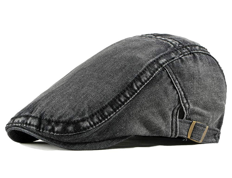 [Australia] - 2 Pack Mens Denim Cotton Newsboy Cap Ivy Gatsby Driving Hunting Cabbie Hats 2 Pack-c 