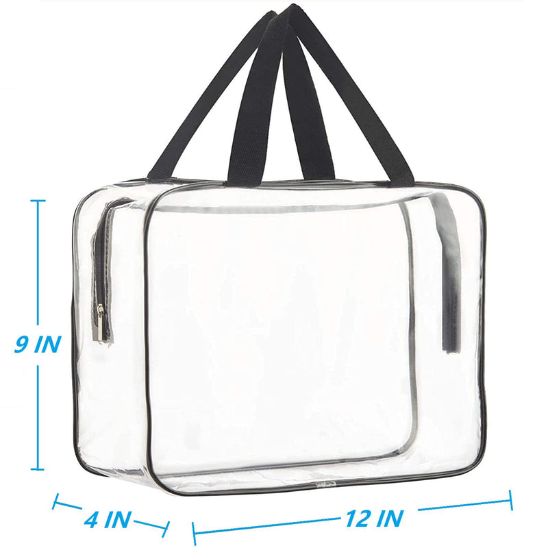 [Australia] - Clear Toiletry Bags, 2 Pcs Large Storage Makeup Bags Waterproof Transparent Cosmetic Gags for Travel 