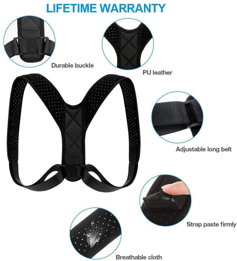 [Australia] - Spinegear Posture Corrector for Men and Women Adjustable Support Upper Back Brace Straightener Spine Alignment Pain Relief Suitable for Size M - L 