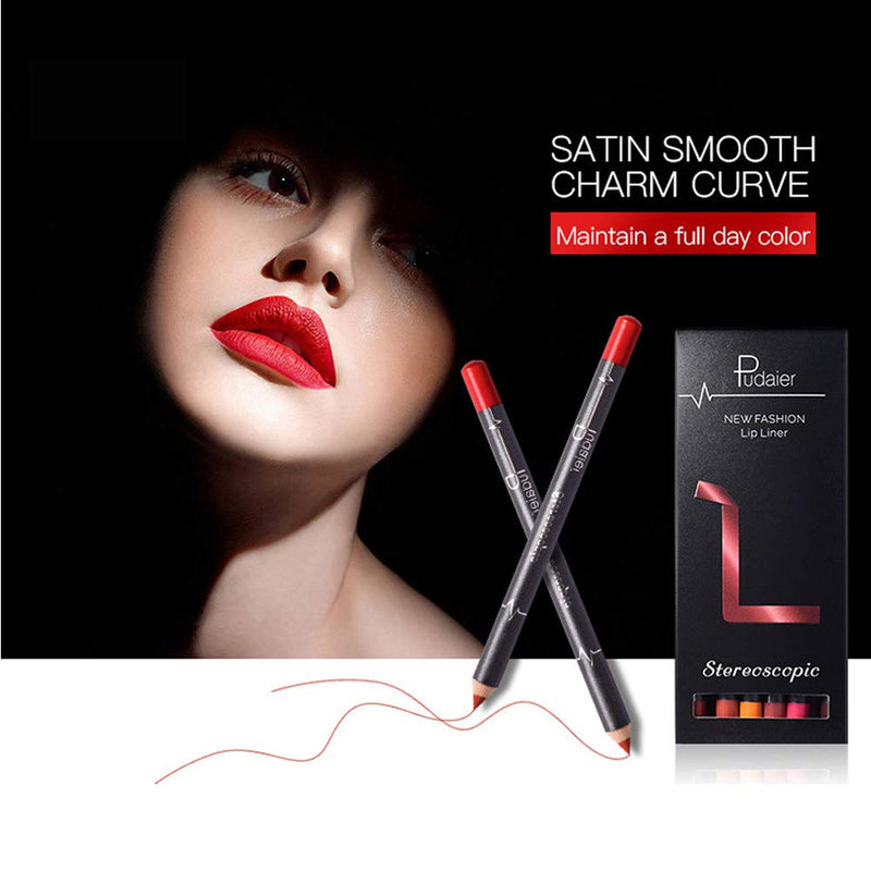 [Australia] - TEEROVA 12 Colors Lip Liner Pencil Matte Mist Waterproof Long Lasting Lipstick Lip Liner Set 
