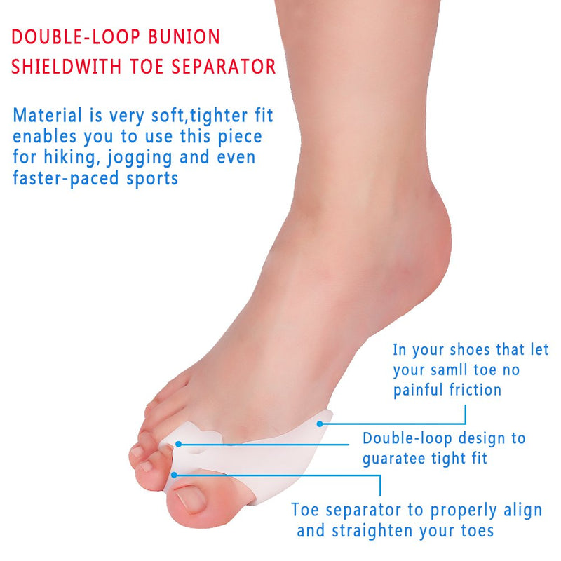 [Australia] - 9Pairs Bunion Corrector & Relief Kit Bunion Valgus Splints Protect Sleeves Toe Separators Corrector Pain Relief Toe Alignment Spreaders Separators Straightener 