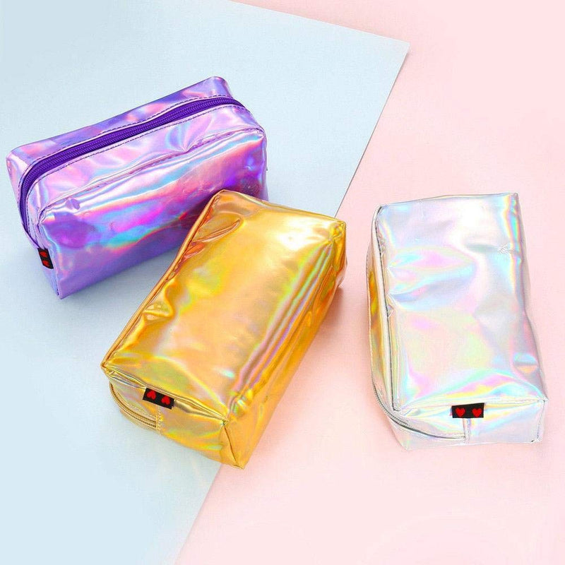 [Australia] - Holographic Square Cosmetic Bag Gold 