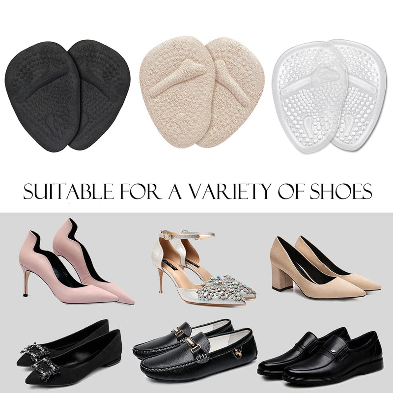 [Australia] - Metatarsal Pads - 12 pcs Soft Forefoot Pads - High Heel Inserts - Shoe Filler for Too Big Shoes Women - Ball of Foot Cushions for Pain Relief 