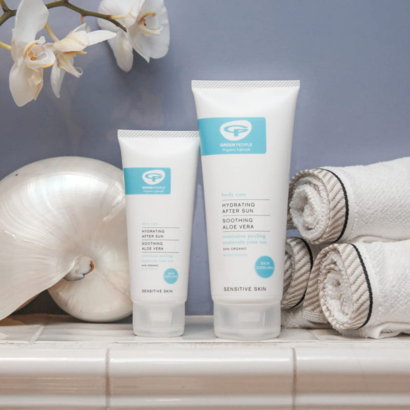 [Australia] - Green People Hydrating After Sun 100ml | Natural, Organic Aftersun Lotion | Travel Size for Hand Luggage | Hydrating Body Cream to Prolong Tan | Soothing Aloe Vera & Cooling Mint | Vegan, Cruelty Free 100 ml (Pack of 1) 