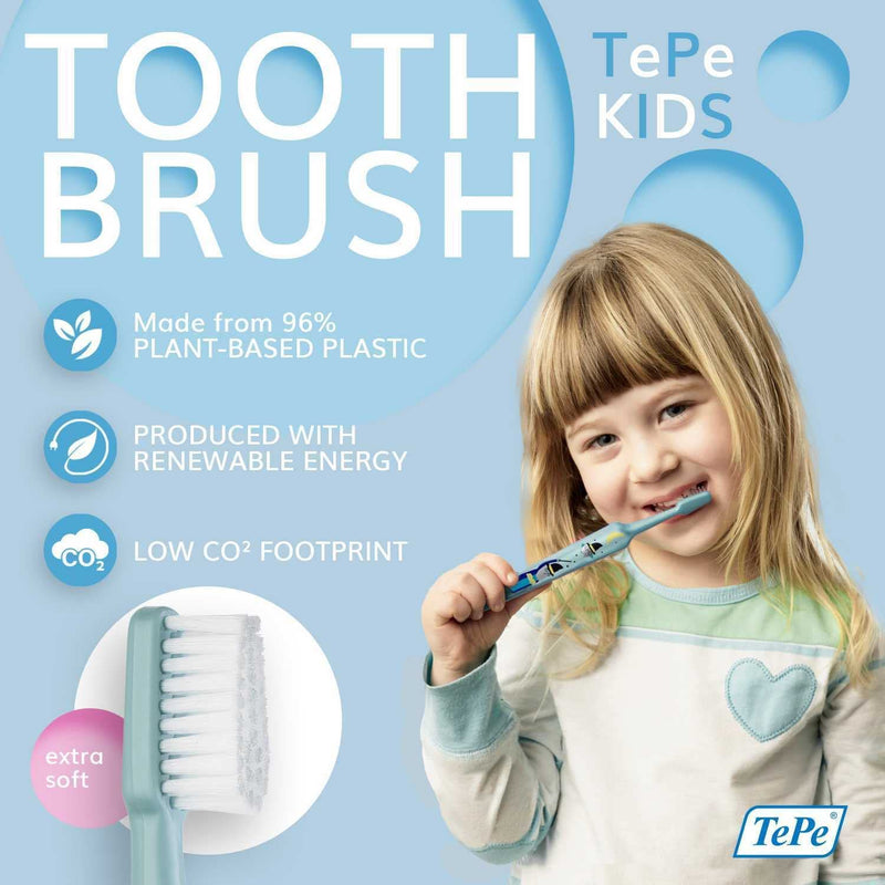 [Australia] - TePe Kids Select Compact X-Soft (Ages 3+) / Extra soft & fun zoo animal design / 1 x children's toothbrush 1x1 