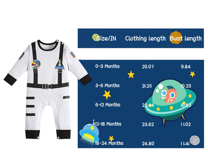 [Australia] - Paddy Field Baby Girls Boys Police Costume Bodysuit Astronaut 0-3 Months 