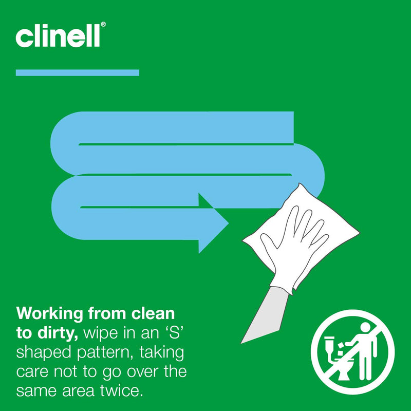 [Australia] - Clinell Universal Cleaning and Surface Disinfection Wipes Multi Purpose Wipes - Kills 99.99% of Germs, Effective from 30 Seconds - 1 x Clip Pack of 50 Wipes 