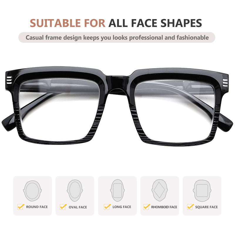 [Australia] - Eyekepper 4-Pack Design Reading Glasses for Women - Fashionable Oversized Readers 4pcs-mix 0.0 Diopters 