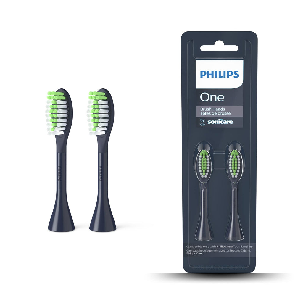 [Australia] - Philips One Electric Toothbrush Brush Head - Pack of 2 (Model BH1022/04), Blue 