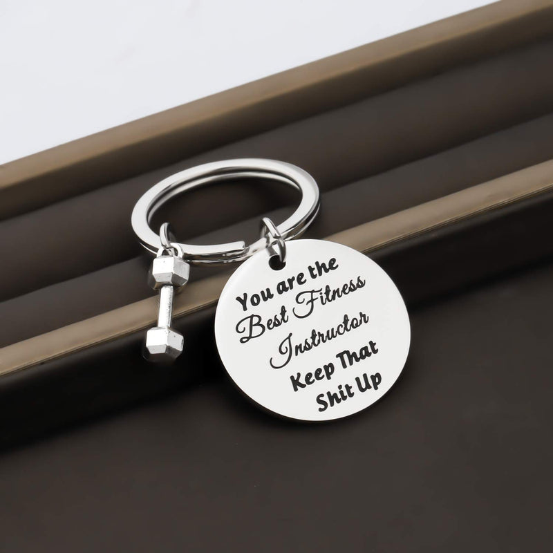 [Australia] - FAADBUK Fitness Instructor Keychain Personal Trainer Gift You are The Best Fitness Instructor Keep That Shit Thank You Gift for Fitness Instructor Fitness Instructor key 