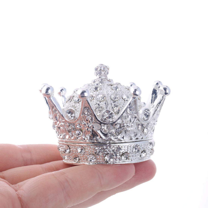 [Australia] - YU FENG Creative Vintage Crystal Crown Design Jewelry Box Ring Trinket Case Christmas Birthday Gift, Small 