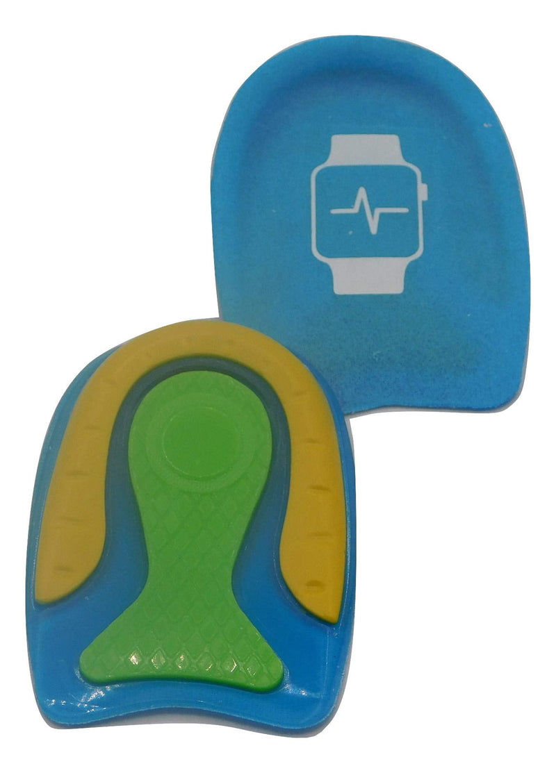 [Australia] - Heal me Silicone Gel insole heel pad for heel pain, Achilles tendonitis, plantar fasciitis, height increase; comfort (UK small 10cm x7.2cm) 