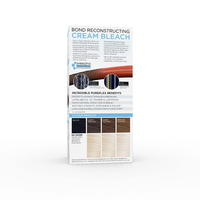 [Australia] - Knight & Wilson Pure Plex Bond Reconstructing Cream Hair Bleach, Ammonia Free Formulation Lifts up to 8 Shades, Protects & Repairs, While Lightening. Full Hair Bleaching Kit. 
