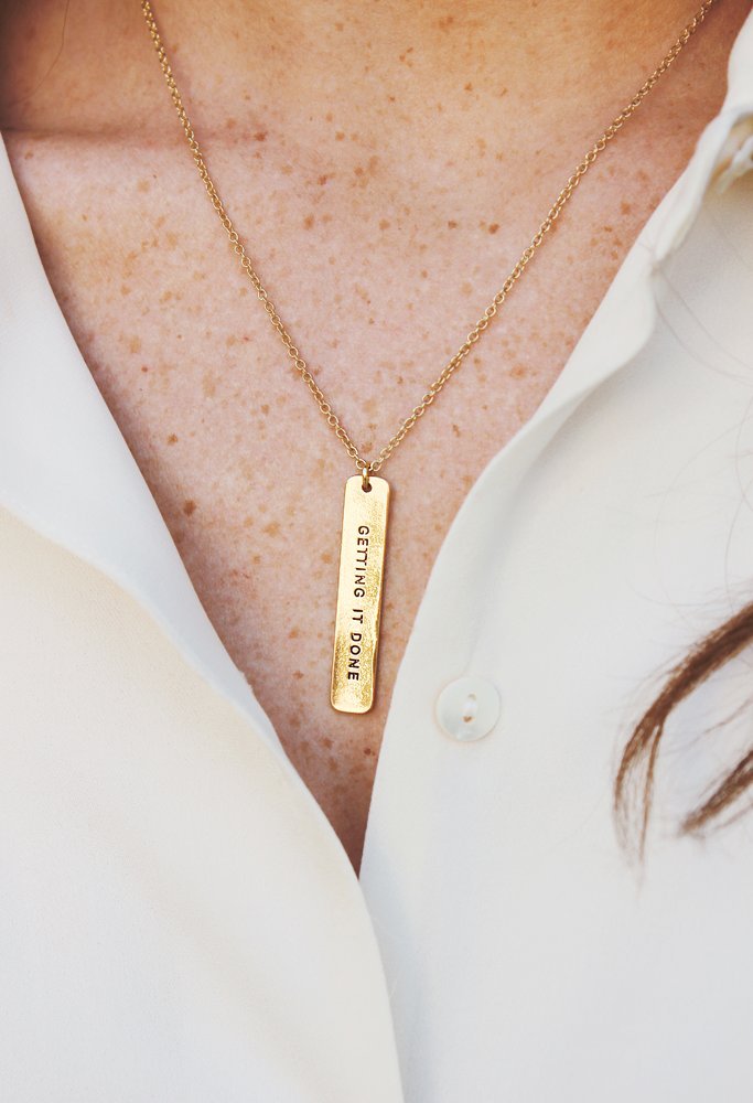 [Australia] - Lucky Feather Strong and Sassy "It Girl" "Getting it Done" 14k Gold dipped boxed charm necklace 