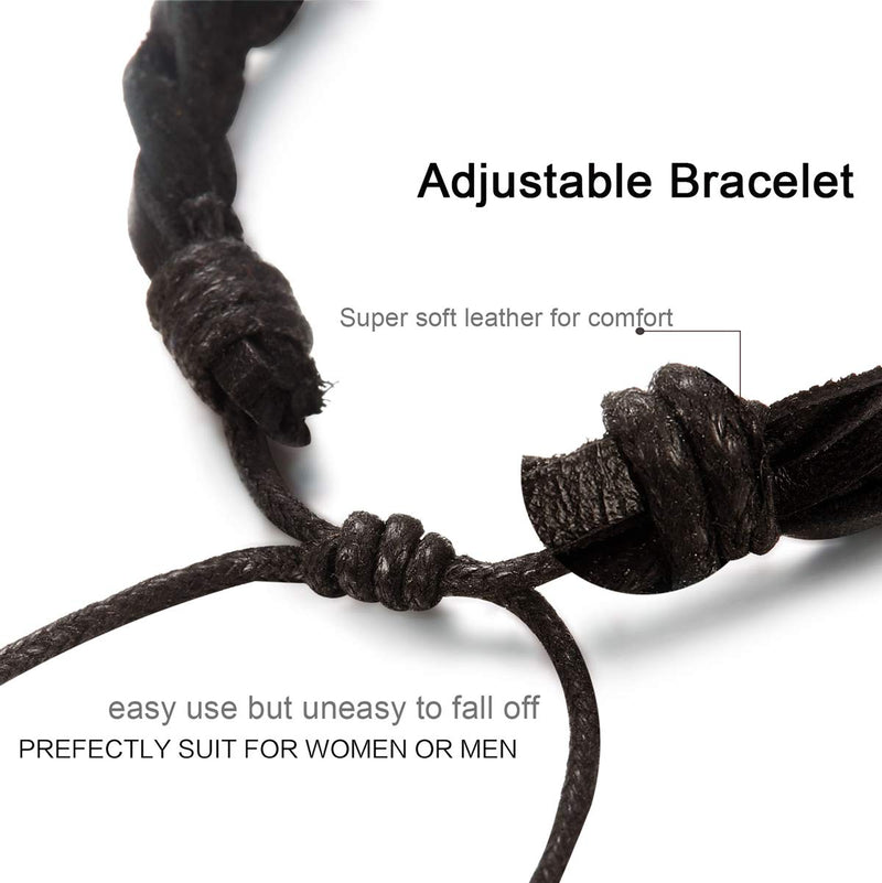 [Australia] - Florideco 30PCS Braided Leather Bracelets for Men Women Wrap Wood Beads Bracelet Woven Ethnic Tribal Rope Wristbands Bracelets Set Adjustable 