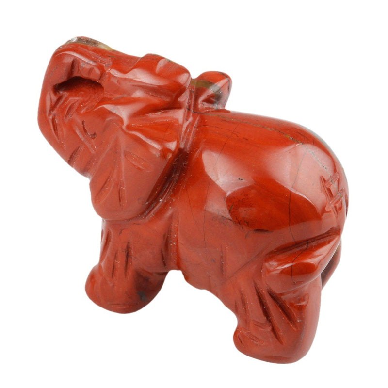 [Australia] - mookaitedecor Natural Stripes Red Jasper Elephant Ornament Figurine,Healing Crystal Energy Gemstone Reiki Statue Home Decor,1.5 Inches #03-stripes Red Jasper 