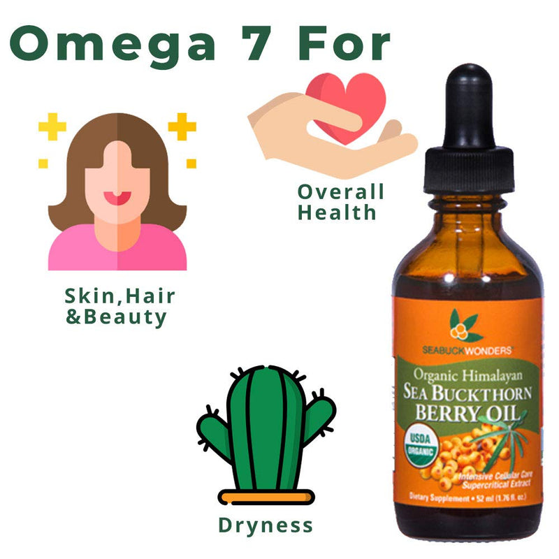 [Australia] - Sea Buckthorn Berry Oil - 100% Certified Organic, 1.76-Ounces Bottle 
