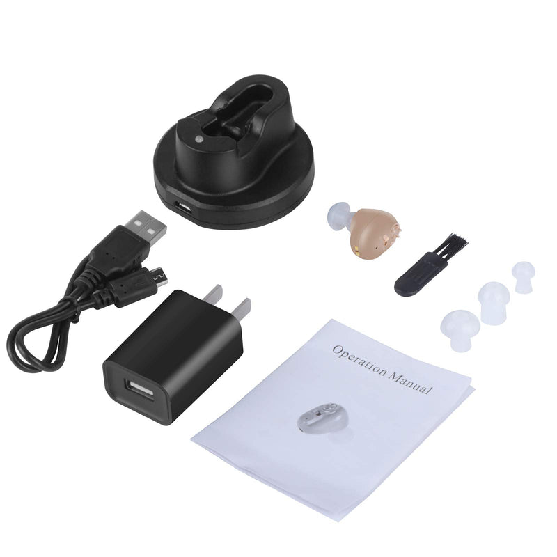 [Australia] - Hearing Amplifier Aid for Seniors and Adults Rechargeable with Noise Cancelling, Inner-Ear Hearing aid, Personal Hearing Enhancement Sound Devices, Suitable for Either Ear 