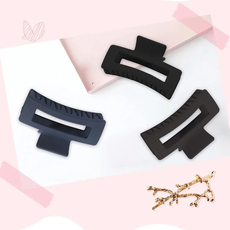 [Australia] - Hair Claws,Colourful Hair Clips for Thick Thin and Curly Hair,Strong and Stable French Design Suitable for Women Girls Hairstyle Accessories dark brown, black, dark blue 