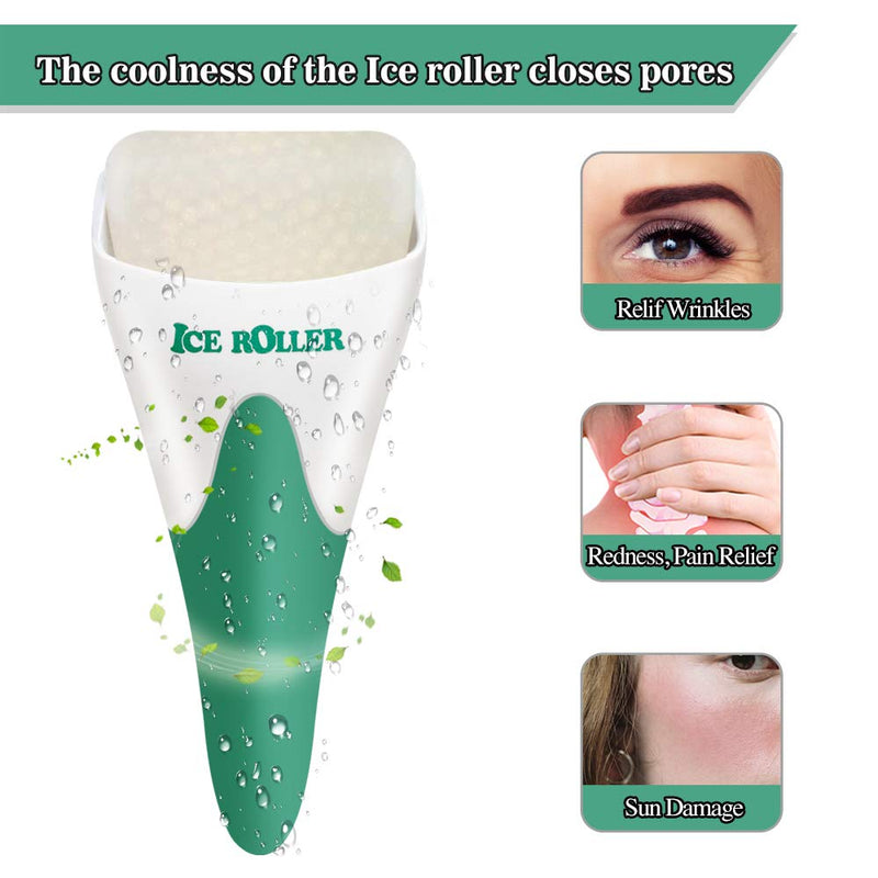 [Australia] - Fronnor Ice Roller for Face,Eyes,Mothers Day Gifts Idea,Therapeutic Cooling to Tighten Brighten Complexion and Reduce Wrinkles,Massager Under Eye Puffiness,Migraine and Pain Relidf Green 