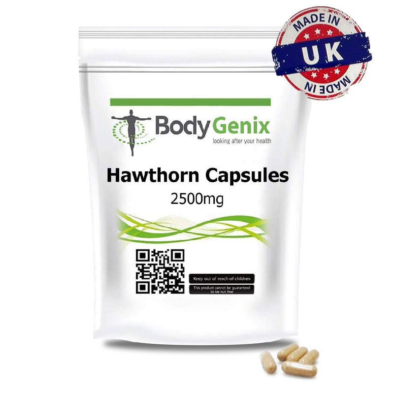 [Australia] - Hawthorn Capsules 2500mg Bodygenix Blood Circulation, Heart Support Supplement (120) 120 