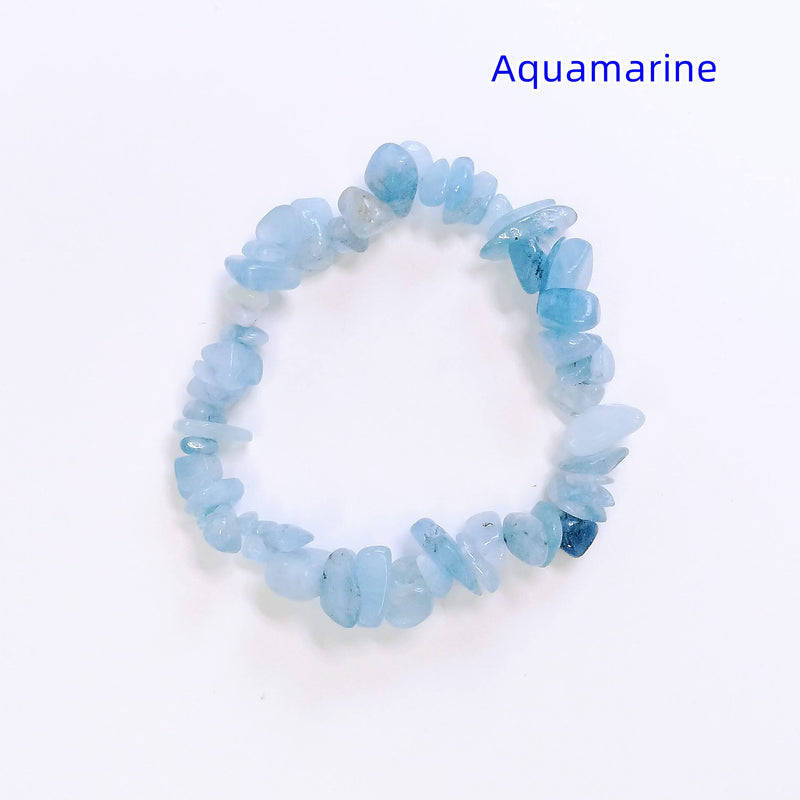 [Australia] - ZEN&TAO Natural Chakra Gemstone Crystal Bracelets Multiple Items Pack for Yoga Meditation Prayer Healing Protection and Gifting Aquamarine 