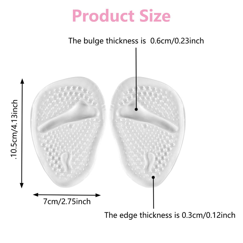 [Australia] - Gel Insoles Women,Metatarsal Pads,High Heel Pads Foot Pain Relief Pads, Reusable Ball of Foot Cushion,Heel Inserts Feet Protectors Gel Cushions,2 Pairs 