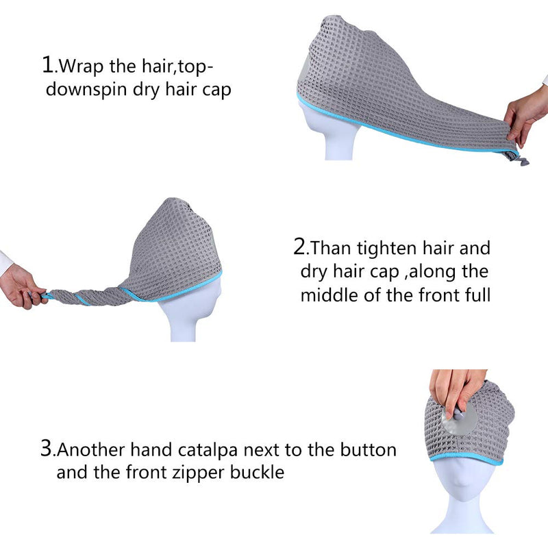 [Australia] - Quner Hair Towel Wrap Microfiber Rapid Drying Hair Towel Twist Hair Towels -Super Absorbent, Quick Magic Dryer, Wrapped Bath Cap 