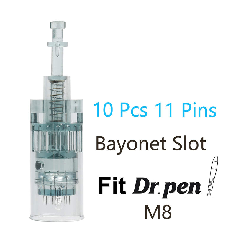 [Australia] - Dr.pen Ultima M8 Microneedling Pen Replacement Cartridges - 11 Pins Bayonet Slot - Disposable Replacement Accessories (10 Pcs) 