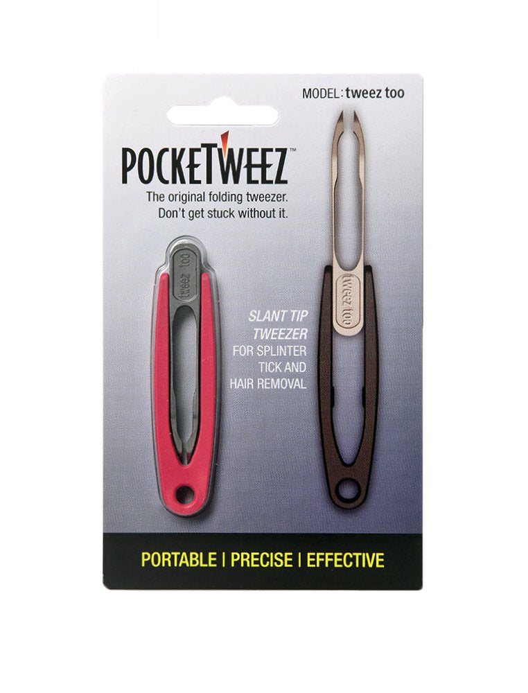 [Australia] - PockeTweez Model 'tweez Too' Precise, EDC, Stainless Steel, Sliver/Splinter/Hair/tick Removal, Keychain, Slant tip 
