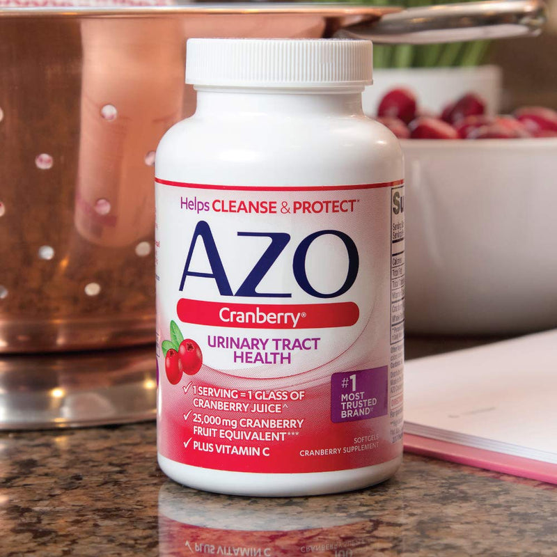 [Australia] - AZO Cranberry Urinary Tract Health Dietary Supplement, 1 Serving = 1 Glass of Cranberry Juice, Sugar Free, 100 Softgels 100 Count Softgels 