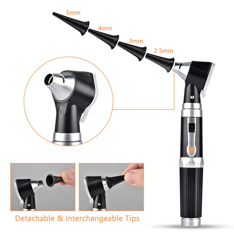 [Australia] - Jiusion 3X Otoscope with LED, Portable Handheld Ear Check Magnifier with 8 caps and 1 Storage case for Doctor Nurse Adult Kid Dog Cat Pet 