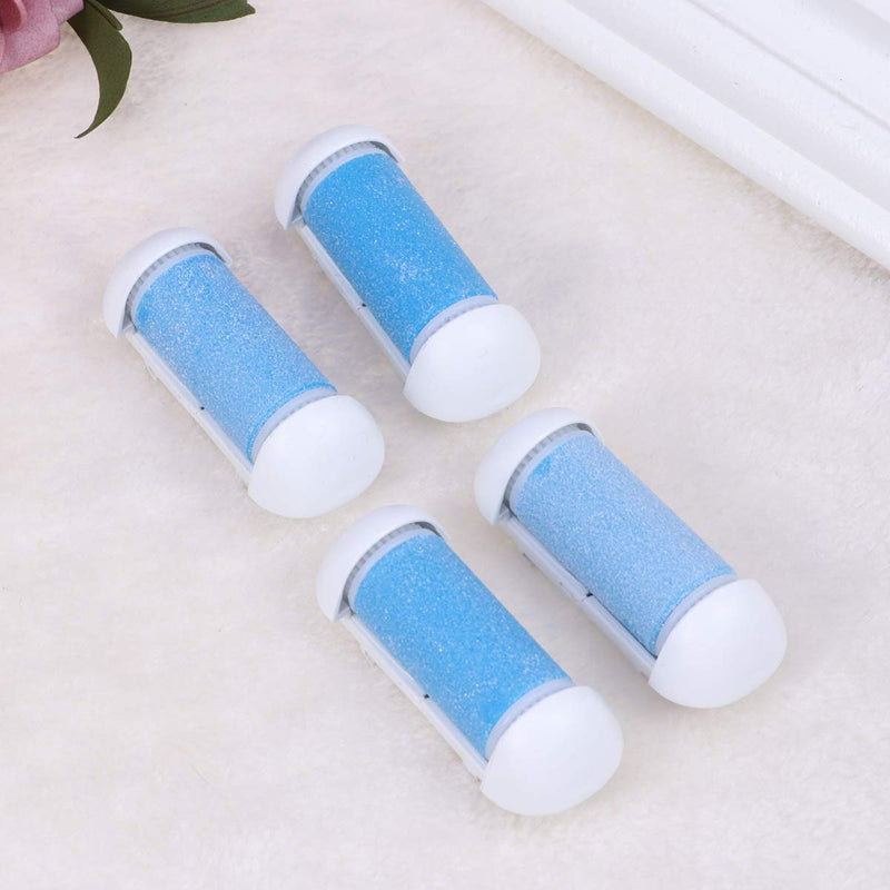 [Australia] - HEALLILY 4pcs Pedicure Refills Callus Remover Replacement Roller Heads Foot Dead Skin Remover Rollers Blue 