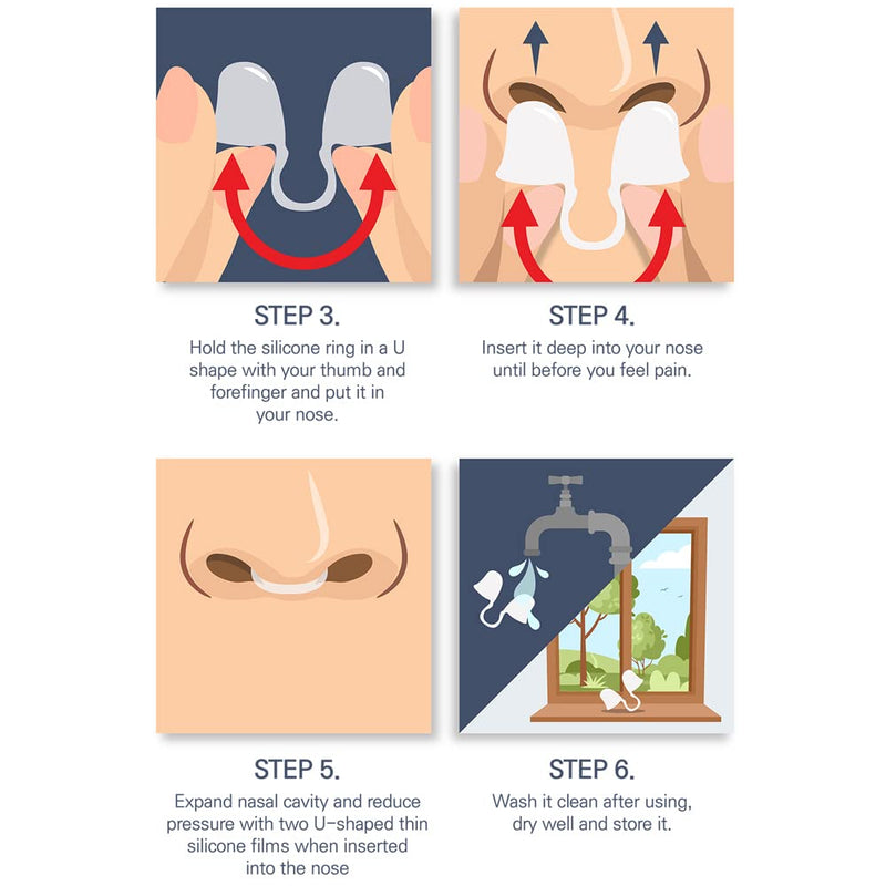 [Australia] - YES BREATH2 Anti Snoring Nose Clip, Effective Stop Snoring Devices Solution for Men Women, Snore Stopper Better Sleep, 4 Count(S, M, L, XL) in a Pack (Adult Size) Adult Size 