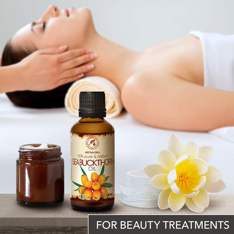 [Australia] - Sea Buckthorn Oil 50ml - Cold Pressed - Hippophae Rhamnoides Oil - 100% Pure & Natural Sea Buckthorn Berry Oils - for Face - Hair - Skin –°are - Oils for Beauty & Health - Glass Bottle 