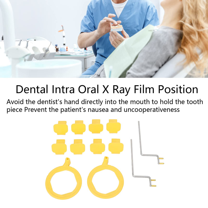 [Australia] - Dental Intra Oral X Ray Film Positioning System Kit, Clear Photography Heat Resistant Intra Oral X Ray Film Position Holder for Posterior Molars, Yellow 