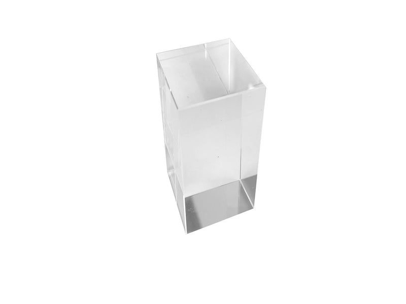 [Australia] - B&NN Clear Polished Acrylic Cube Display Case,Solid Acrylic Display Block,Jewelry Ring Acrylic Holder Display,Collection Showcase (2" x 2" x 4") 2" x 2" x 4" 