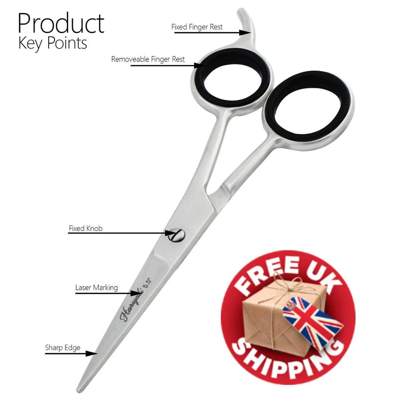 [Australia] - Haryali London Beginner 5.5" Hairdressing Scissor Home Use Hair Cutting Shears for Men and Women 