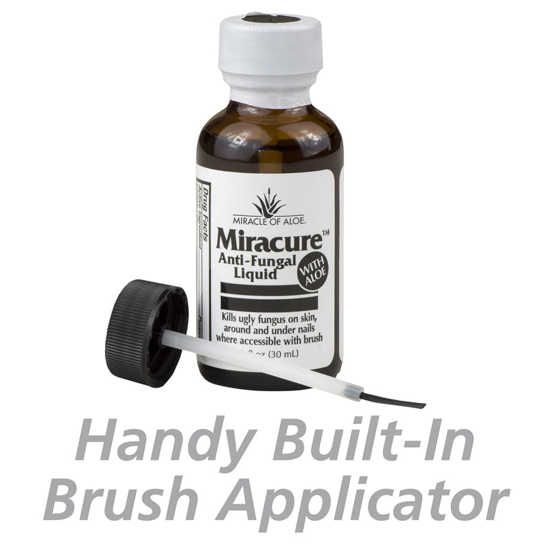 [Australia] - Miracure Anti-Fungal Treatment 1 ounce bottle with 10 Toe Separators and Brush with UltraAloe 