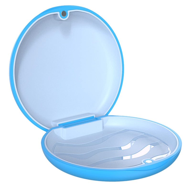 [Australia] - Aligner and Retainer Case, Dento Box (Also for Bite Splint, Grinding Splint) 1 Piece KFO Box (Blue case + Light Blue Silicone). Blue Case + Light Blue Silicone 