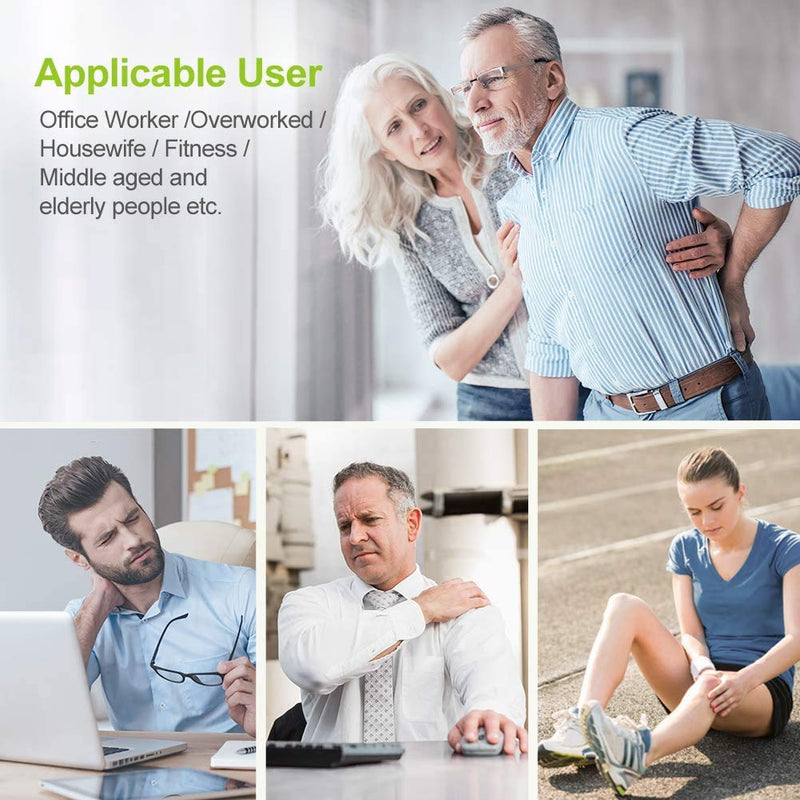 [Australia] - AUVON Rechargeable TENS Machine Muscle Stimulator for Pain Relief, TENS Unit with 24 Modes, 8pcs 2" x 2" TENS Machine Pads Replacement 