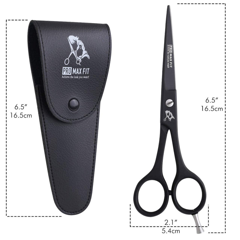 [Australia] - PromaxFit Hairdressing Scissors ‚Äì Barber Scissors for Hair Cutting ‚Äì Professional Hair Scissors with Adjustable Screws ‚Äì Black Stainless Steel Hair Cutting Scissor ‚Äì Hairdressing scizzors with Comb 