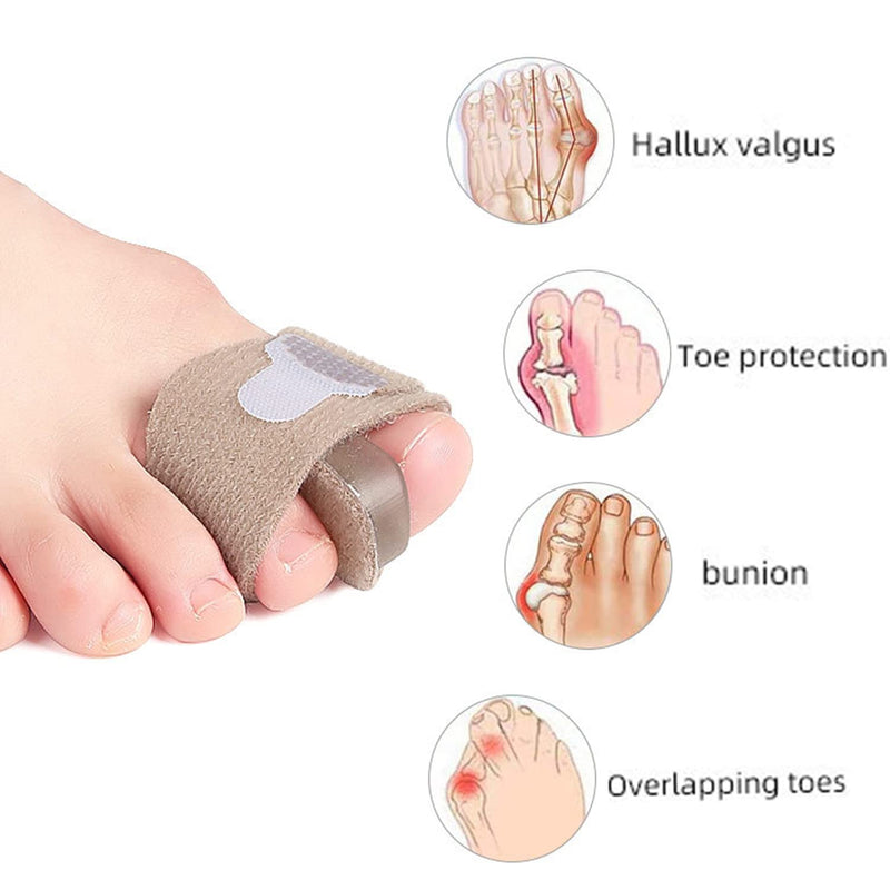 [Australia] - Yimanduo 6 Pcs Gel Toe Spacer Separators, Bunion Corrector for Overlapping Toe, Silicone Toe Spacers with Soft Gel Lining for Hallux & Bunion Pain Relief (L Size) 
